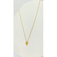 Κολιέ Σε Κίτρινο Χρυσό 14Κ Σταυρός με ζιργκόν (N200)